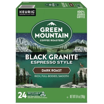 Green Mountain Coffee 5000366650 Black Granite Espresso Style K-Cups (24/Box)