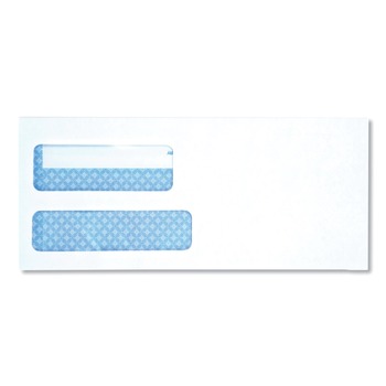 Universal UNV35217 3.88 in. x 8.88 in. Square Flap Self-Adhesive Closure #9 Double Window Business Envelope - White (500/Box)