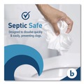  | Boardwalk B6144 2-Ply Septic Safe Toilet Tissue - White (96/Carton) image number 5