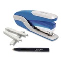 Staplers | Swingline S7064584A 28-Sheet Capacity Quick Touch Stapler Value Pack - Blue/Silver image number 1