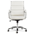 Just Launched | Alera ALENR4206 Neratoli Series 18.3 in. to 21.85 in. Seat Height Up to 275 lbs. Mid-Back Slim Profile Faux Leather Chair - White Seat/Back, Chrome image number 0