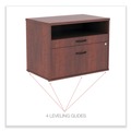 Office Filing Cabinets & Shelves | Alera ALELS583020MC Open Office Desk Series 29.5 in. x19.13 in. x 22.88 in. 2-Drawer 1 Shelf Pencil/File Legal/Letter Low File Cabinet Credenza - Cherry image number 4