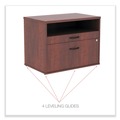 Office Filing Cabinets & Shelves | Alera ALELS583020MC Open Office Desk Series 29.5 x 19.13 x 22.88 Legal/Letter Low File 2-Drawer Cabinet Credenza - Cherry image number 4