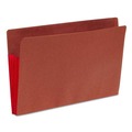 File Folders | Smead 74686 3.5 in. Expansion Legal Size Fully Lined 6.5 in. High Gussets Drop-Front End Tab File Pockets - Redrope/Red (10/Box) image number 1