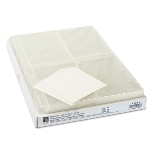 Just Launched | C-Line 52584 3-Hole Punched Photo Pages for Eight 3.5 in. x 5 in. Photos - Clear (50/Box) image number 0