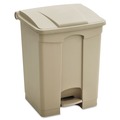 Trash & Waste Bins | Safco 9923TN 23 Gallon Large Capacity Plastic Step-On Receptacle - Tan image number 0