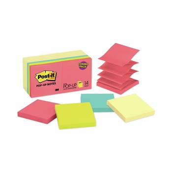 3M R330-14YWM 3 in. x 3 in. Original Pop-up Notes Value Pack - (8) Canary Yellow/(6) Poptimistic Collection Colors (14/Pack)