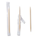 Cutlery | AmerCareRoyal RIW15 2.5 in. Cello-Wrapped Round Wood Toothpicks - Natural (15000/Carton) image number 5