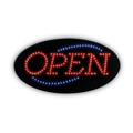 Floor Signs & Safety Signs | Cosco 098099 10.5 in. x 20.13 in. LED OPEN Sign - Red and Blue Graphics image number 0
