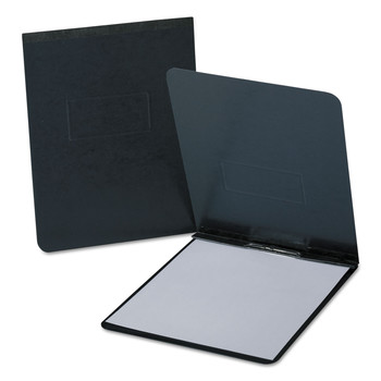 Oxford 71606 8.5 in. x 14 in. 2 in. Capacity Two-Prong Metal Fastener Pressboard Report Cover with Reinforced Top Hinge - Black