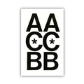 Arts & Crafts Supplies | Chartpak 01070 Press-On 3 in. h Self Adhesive Vinyl Uppercase Letters - Black (50/Pack) image number 1