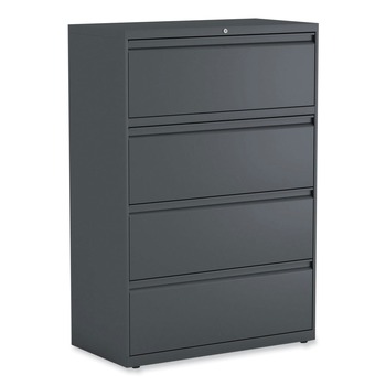 Alera 25495 36 in. x 18.63 in. x 52.5 in. 4 Legal/Letter/A4/A5 Size Lateral File Drawers - Charcoal