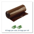 Trash Bags | Stout by Envision G3344B11 33 in. x 44 in. 39-Gallon 1.1 mil. Controlled Life-Cycle Plastic Trash Bags - Brown (40/Box) image number 8