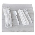 Cutlery | Boardwalk BWK4KITWHPS 4-Piece Mediumweight Polystyrene Cutlery Kit - White (250/Carton) image number 4