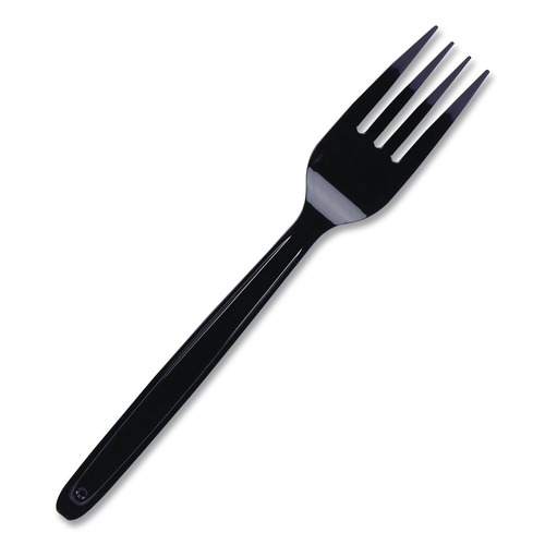 Breakroom Supplies | WNA CEASEFK960BL 6 in. Fork Cutlery for Cutlerease Dispensing System - Black (960/Box) image number 0