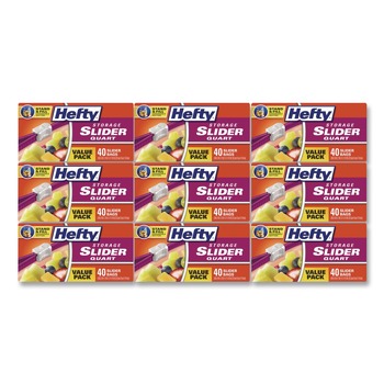 PRODUCTS | Hefty 00R88075 8 in. x 7 in. 1-Quart Slider Stand and Fill Food Storage Bags - Clear (360/Carton)