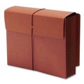 File Folders | Smead 71144 5.25 in. Expansion Letter Size Straight Tabs 1 Section Elastic Cord Closure Redrope End Tab Wallets - Redrope (10/Box) image number 0