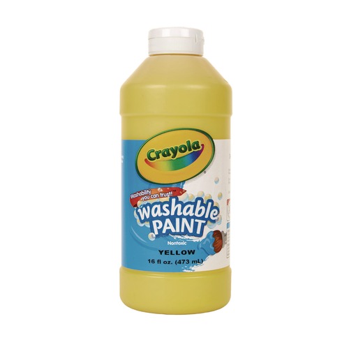Acrylic & Tempera Paint | Crayola 54-2016-034 16 oz Washable Paint - Yellow image number 0