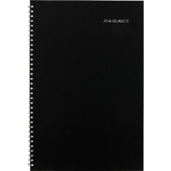 AT-A-GLANCE AY200 12 in. x 8 in. 14-Month (Jul 2025-Aug 2026) DayMinder Ruled Blocks Monthly Planner - Black Cover