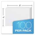 Flash Cards | Oxford 40EE 4 in. x 6 in. Unruled Index Cards - White (100/Pack) image number 1