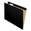 File Folders | Pendaflex 81605 1/5-Cut Tabs Letter Size Colored Hanging Folders - Black (25/Box) image number 0