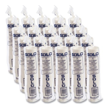 CUPS AND LIDS | SOLO 374W-2050 4 oz Single-Sided Poly Paper Hot Cups - White (1000/Carton)