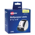 Labels | Avery 4190 4 in. x 2.94 in. Multipurpose Thermal Labels (300/Roll, 1 Roll/Box) image number 0