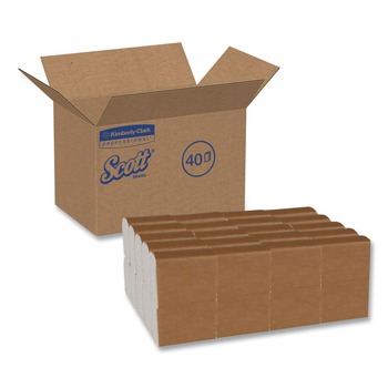 Scott 98710 7 in. x 13.5 in. 1-Ply Tall-Fold Dispenser Napkins - White (20/Carton)