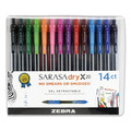 Pens | Zebra 46824 0.7 mm Sarasa Dry Gel X20 Gel Pen - Medium/Assorted Ink and Barrel Colors (14/Set) image number 0