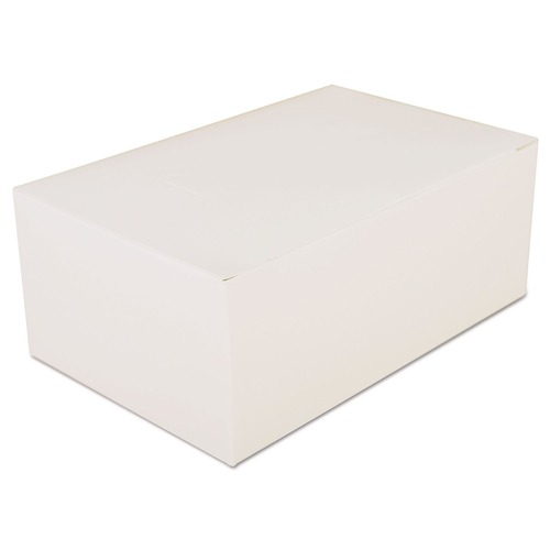 Food Trays, Containers, and Lids | SCT SCH 2717 7 in. x 4.5 in. x 2.75 in. Paper Carryout Boxes - White (500/Carton) image number 0