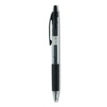 Pens | Universal UNV39910 0.7 mm. Medium Comfort Grip Retractable Gel Pen - Black Ink, Clear/Black Barrel (36/Pack) image number 1