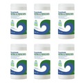 Hand Wipes | Boardwalk BWK4736 7 in. x 8 in. Natural All Purpose Wipes - Unscented, White (6 Canisters/Carton) image number 0