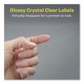 Labels | Avery 06520 Easy Peel 0.66 in. x 1.75 in. Mailing Labels with Sure Feed Technology - Glossy Clear (60/Sheet, 10 Sheets/Pack) image number 3