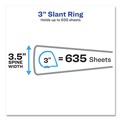 Binders | Avery 05600 3 Slant Rings 3 in. Capacity 11 in. x 8.5 in. Heavy-Duty Non Stick View Binder with DuraHinge - Black image number 3