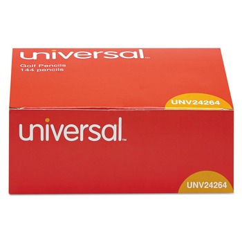 PENCILS | Universal UNV24264 HB (#2) Golf and Pew Pencil - Black Lead, Yellow Barrel (144/Box)