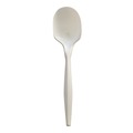 Cutlery | Boardwalk BWKSOUPMWPPIW 4.86 in. Mediumweight Wrapped Polypropylene Plastic Soup Spoon Cutlery - White (1000/Carton) image number 0