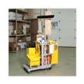 Cleaning Carts | Boardwalk JC1945SBWK23 22 in. x 44 in. x 38 in. 4 Shelves 1 Bin Plastic Janitor's Cart - Gray image number 6