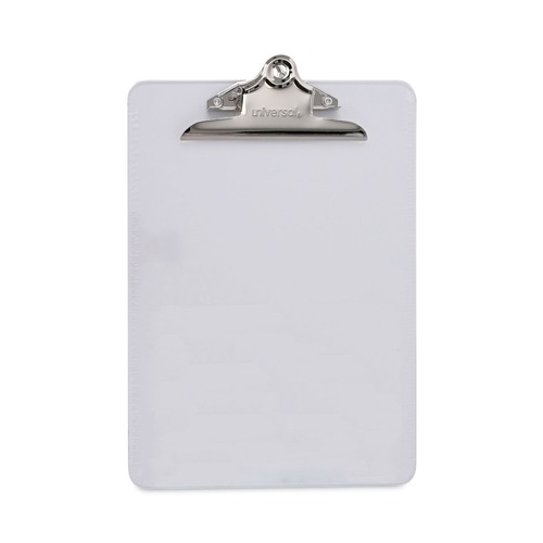 Clipboards | Universal UNV40308 Plastic Clipboard with 1.25 in. Clip Capacity for 8.5 x 11 Sheets - Clear image number 0