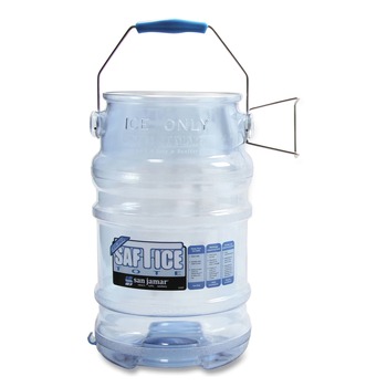  | San Jamar SI6000 6 Gallon Saf-T-Ice Tote -  Transparent Blue