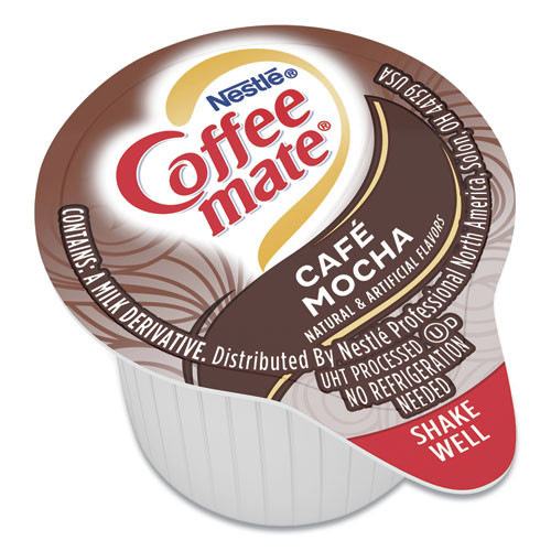 Coffee | Coffee-Mate 11002807 Liquid Coffee Creamer, Cafe Mocha, 0.38 Oz Mini Cups, 50/box image number 0
