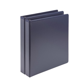 Samsill U69341 Earth's Choice Plant-Based BOHO 11 in. x 8.5 in. 1 in. Capacity D-Ring View Binders - Indigo (2/Pack)