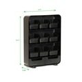 Breakroom Supplies | Mind Reader TBORG-BLK 10.24 in. x 4.33 in. x 13.11 in. Baggy 9-Drawer Tea Bag and Accessory Holder - Black image number 4