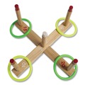 Clearance Center | Champion Sports QS1 Plastic/Wood Ring Toss Set - Assorted Colors (9-Piece/Set) image number 0