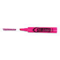 Highlighters | Avery 24010 HI-LITER Desk-Style Chisel Tip Highlighters - Fluorescent Pink Ink/Black Barrel (1-Dozen) image number 1