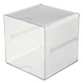 Desktop Organizers | Deflecto 350401 6 in. x 6 in. x 6 in. 1 Compartment Stackable Plastic Cube Organizer - Clear image number 1