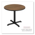 Office Desks & Workstations | Alera ALETTRD36EW 35.5 in. Diameter Round Reversible Laminate Table Top - Espresso/Walnut image number 6
