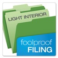 Just Launched | Pendaflex 152 1/3 BGR 1/3-Cut Tabs Assorted Letter Size Colored File Folders - Green/Light Green (100/Box) image number 2