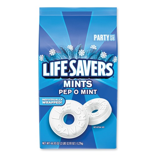Snacks | LifeSavers MMM29056 44.93 oz. Bag Hard Candy Mints - Pep-O-Mint image number 0