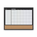Mailroom Equipment | MasterVision MX04511161 24.21 in. x 17.72 in. 3-in-1 MDF Frame Combo Planner - White/Black image number 0