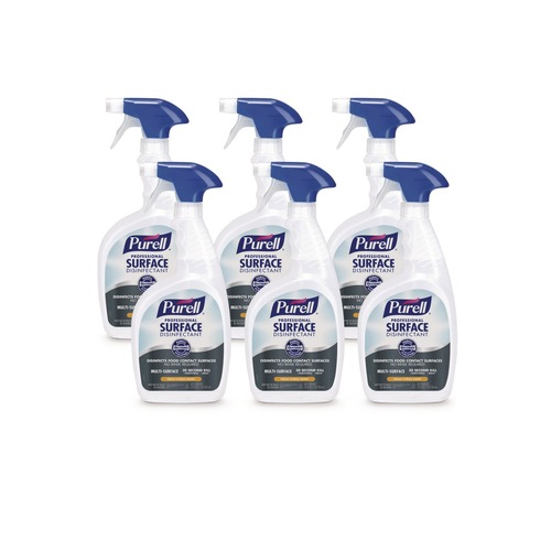 Cleaners & Chemicals | PURELL 3342-06 32 oz Spray Bottle Professional Surface Disinfectant - Fresh Citrus (6/Carton) image number 0